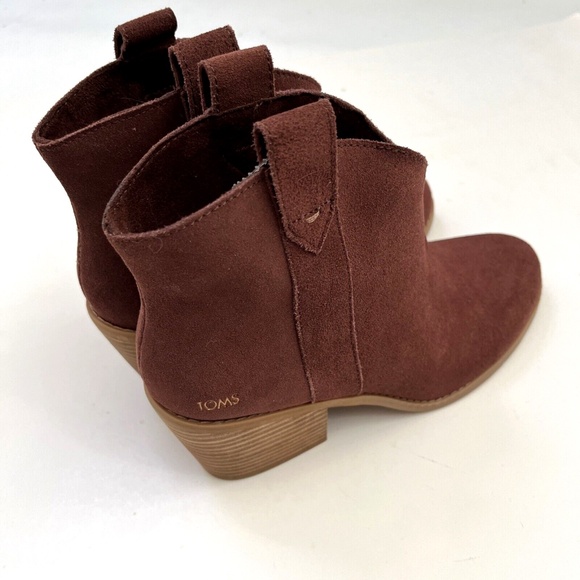Toms Chocolate Suede Ankle Booties - Picture 2 of 8